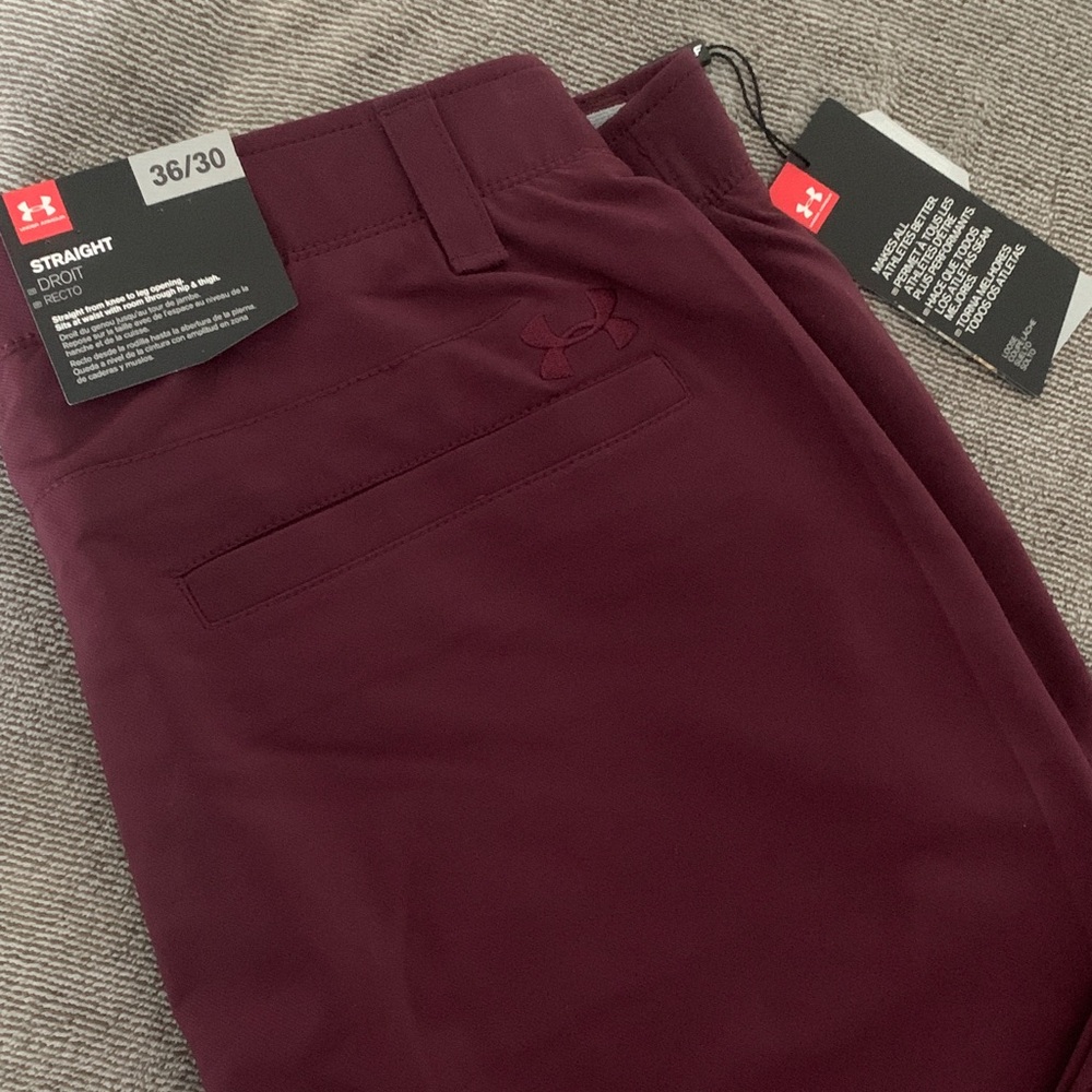 Under Armour Maroon Straight-Leg Trousers